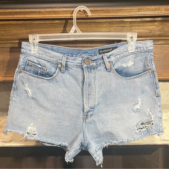 Blank NYC distressed High rise Cutoff denim shorts - Picture 1 of 10